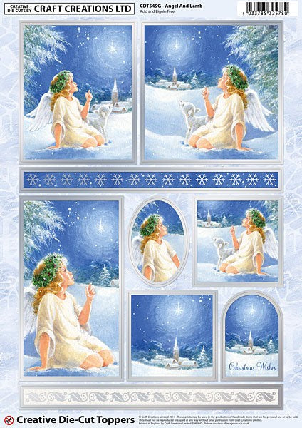 CRAFT CREATIONS DIE ANGEL AND LAMB - CDT549G