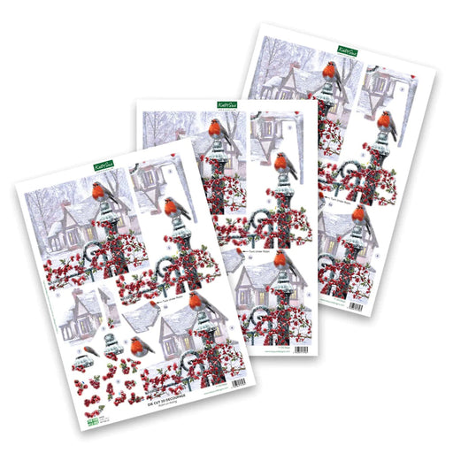 CRAFT CREATIONS DIE CUT ROBIN ON RAILING - DCD630