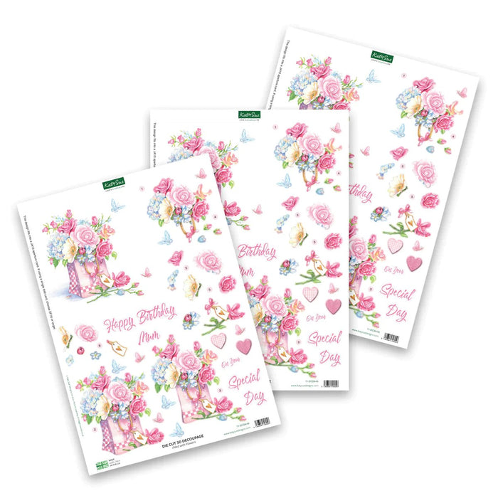 CRAFT CREATIONS 3D DIECUT FILLED WITH FLOWERS - DCD646