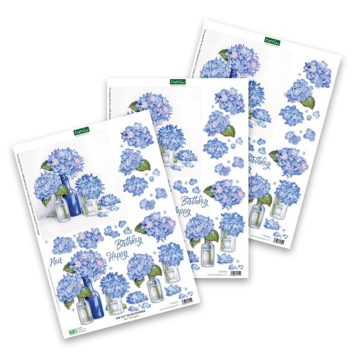 CRAFT CREATIONS 3D DIECUT HYDRANGEAS - DCD665