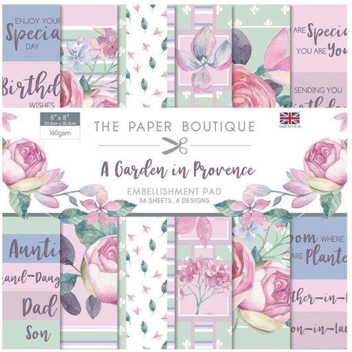 THE PAPER BOUTIQUE 8 X 8 EMBELLISHMENT PAD - PB1242