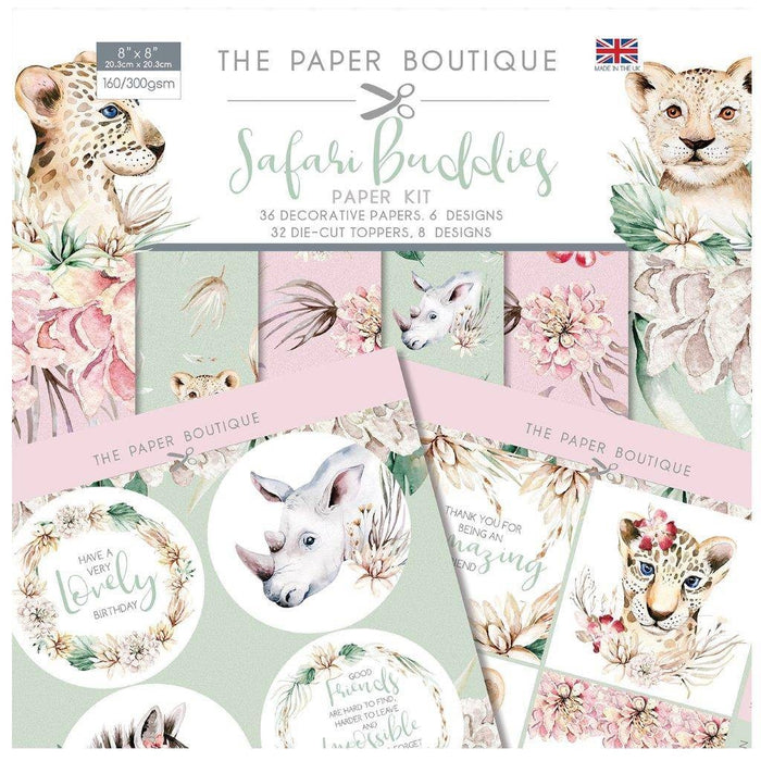 THE PAPER BOUTIQUE 8 X 8 PAPER KIT SAFARI BUDDIES - PB1452