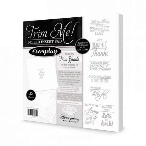 HUNKYDORY TRIM ME FOIL INSERT PAD EVERYDAY SILVER - TRIMINS004