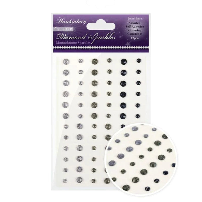 DIAMOND SPARKLES GLITTER GEMSTONES - MONOCHROME SPARKLES - GEM222