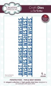 SUE WILSON DIES PERSPECTIVES TRIPLE BEST WISHES - CED8306