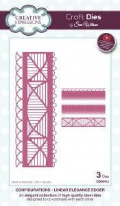 SUE WILSON DIES CONFIGURATION LINEAR ELEGANCE EDGE - CED6413
