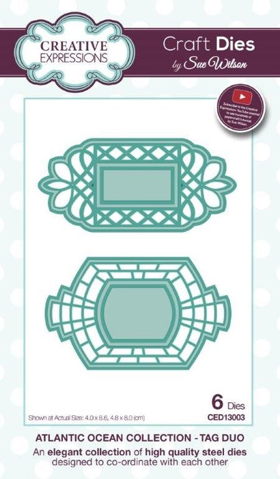 SUE WILSON DIES ATLANTIC OCEAN COLL TAG DUO - CED13003
