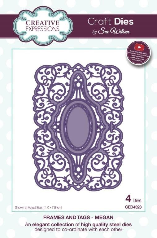 SUE WILSON DIES FRAMES AND TAGS COLL MEGAN - CED4323