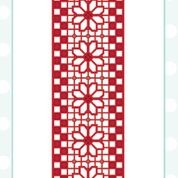 SUE WILSON FESTIVE COLLECTION CHECKERBOARD POINSETTIA BORDER - CED3112