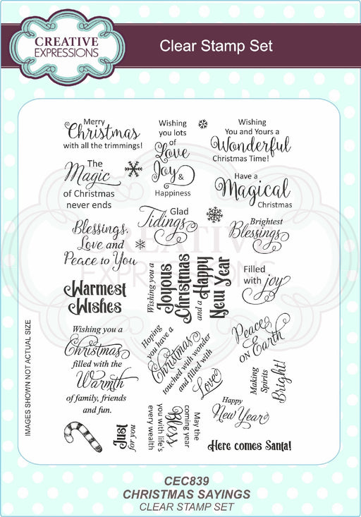 SUE WILSON CLEAR STAMPS CHRISTMAS SAYINGS - CEC839