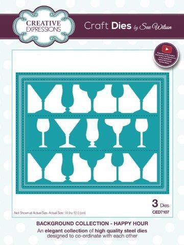 SUE WILSON DIES BACKGROUND COLL HAPPY HOUR - CED7107