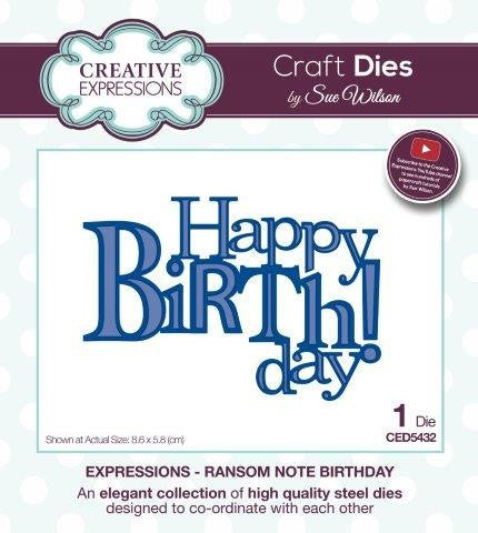 SUE WILSON DIES EXPRESSIONS COLL RANSOM NOTE BIRTHDAY - CED5432