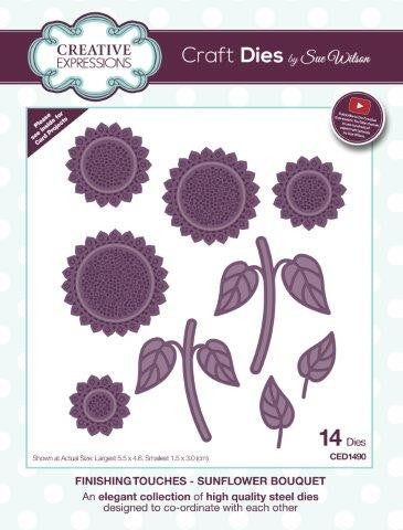 SUE WILSON DIES FINISHING TOUCHES SUNFLOWER BOUQUET - CED1490