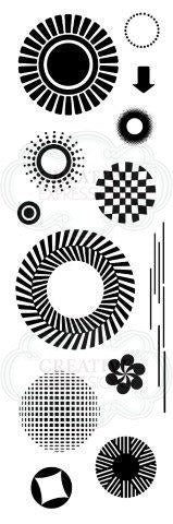 WOODWARE CLEAR STAMPS MOD CIRCLES - FRS369