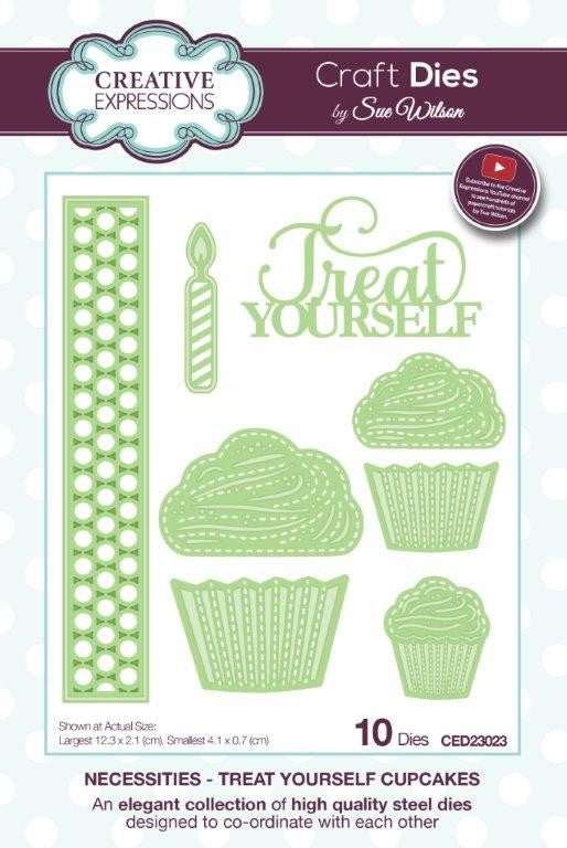SUE WILSON DIES NECESSITIES COLL TREAT YOURSELF CUP CAKE - CED23023