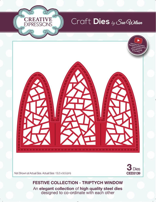 SUE WILSON FESTIVE COLLECTION TRIPTYCH WINDOW - CED3139