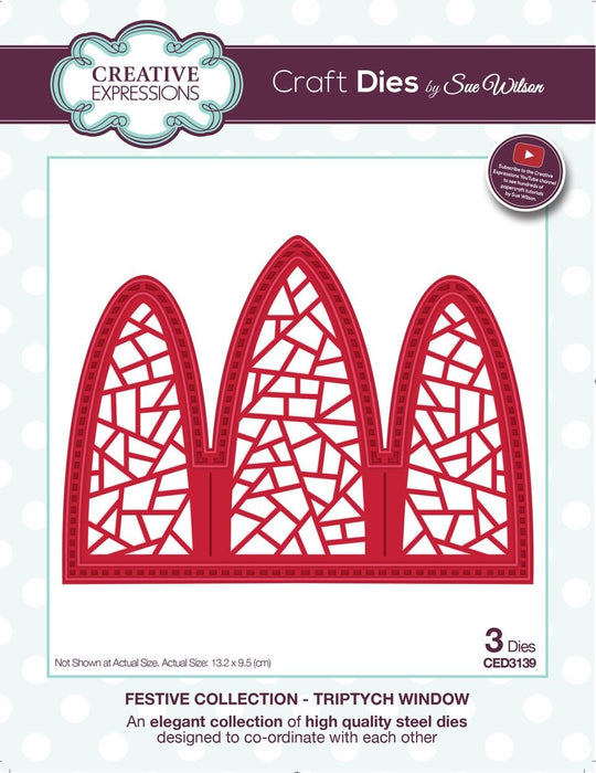 SUE WILSON FESTIVE COLLECTION TRIPTYCH WINDOW - CED3139