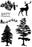 WOODWARE CLEAR STAMPS SILHOUETTE FOREST - JGS613