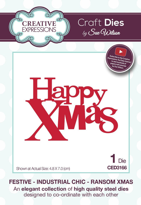 SUE WILSON FESTIVE INDUSTRIAL CHIC COLLECTION RANSOM XMAS - CED3166