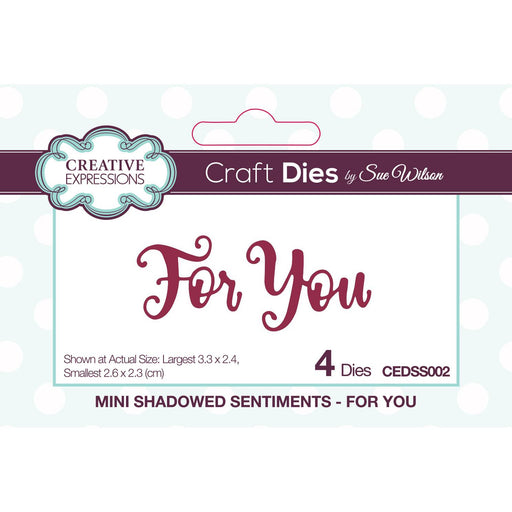 SUE WILSON MINI SHADOWED SENTIMENTS FOR YOU - CEDSS002