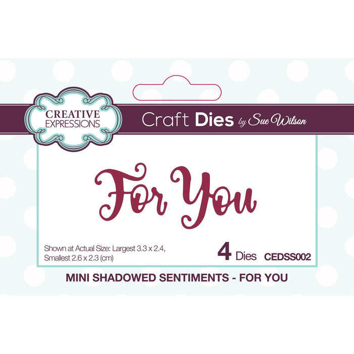 SUE WILSON MINI SHADOWED SENTIMENTS FOR YOU - CEDSS002