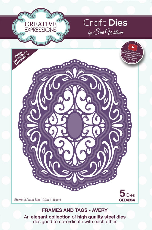 SUE WILSON DIES FRAMES TAGS COLL AVERY - CED4364