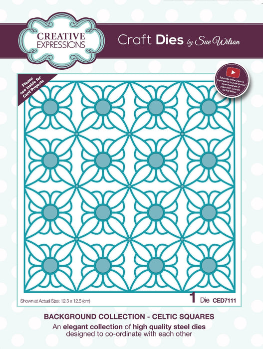 SUE WILSON DIE BACKGROUND COLL CELTIC SQUARE - CED7111