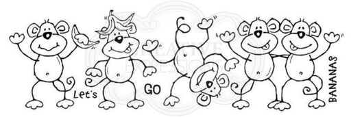 WOODWARE CLEAR STAMPS LETS GO BANANAS - FRS377