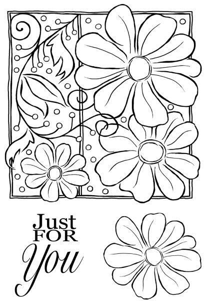 WOODWARE CLEAR STAMPS PETALS AND TWIRLS - JGS632