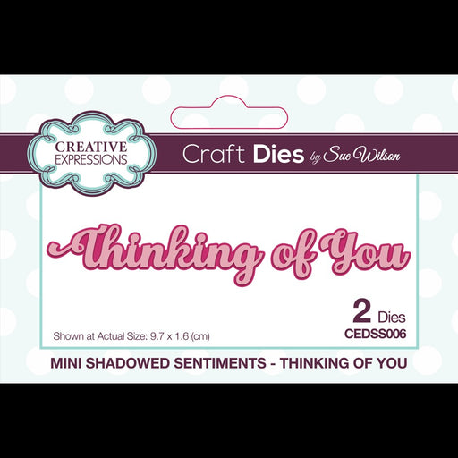 SUE WILSON MINI SHADOWED SENTIMENTS THINKING OF YOU - CEDSS006