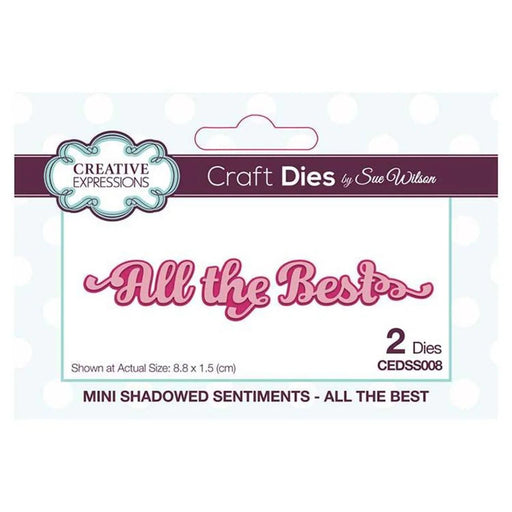 SUE WILSON MINI SHADOWED SENTIMENTS ALL THE BEST - CEDSS008