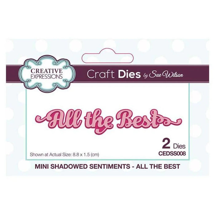 SUE WILSON MINI SHADOWED SENTIMENTS ALL THE BEST - CEDSS008