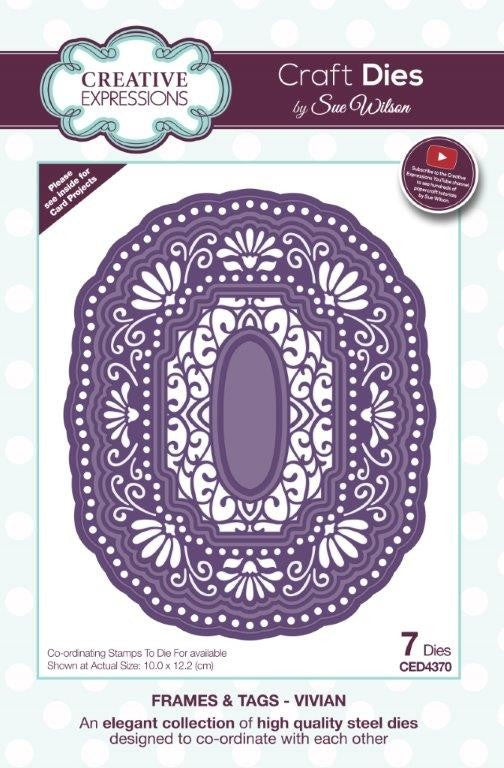 SUE WILSON DIES FRAMES TAGS COLL VIVIAN - CED4370