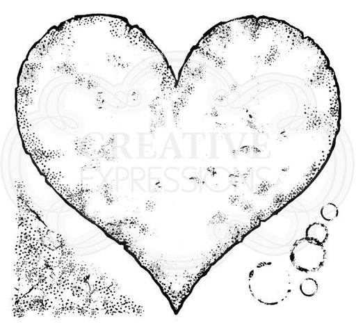WOODWARE CLEAR STAMPS TORN PAPER HEART - FRS072