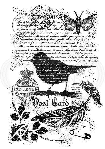 WOODWARE CLEAR STAMPS BIRD ON A BRANCH - FRS736