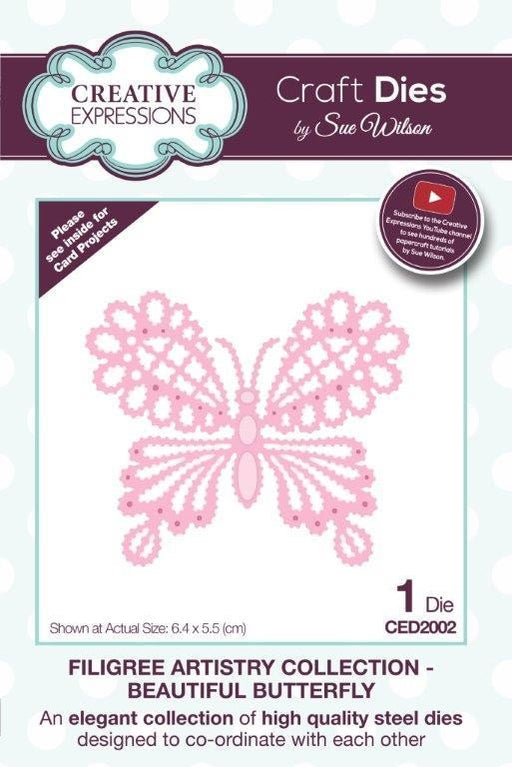 SUE WILSON DIES FILIGREE ARTISTRY COLL BEAUTIFUL BUTTERFLY - CED2002