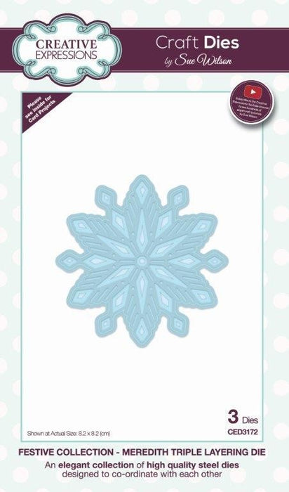 SUE WILSON DIE FESTIVE COLL MEREDITH TRIPLE LAYERING - CED3172