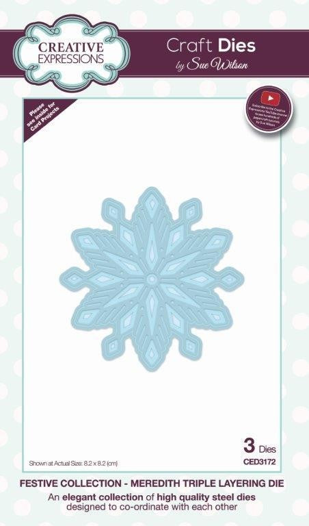 SUE WILSON DIE FESTIVE COLL MEREDITH TRIPLE LAYERING - CED3172