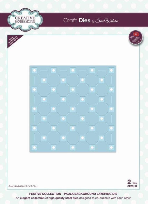 SUE WILSON DIE FESTIVE COLL PAULA BACKGROUND LAYERING - CED3191