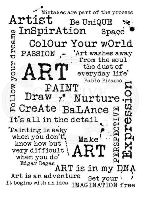 WOODWARE CLEAR STAMPS MAKE ART BACKGROUND - FRS785