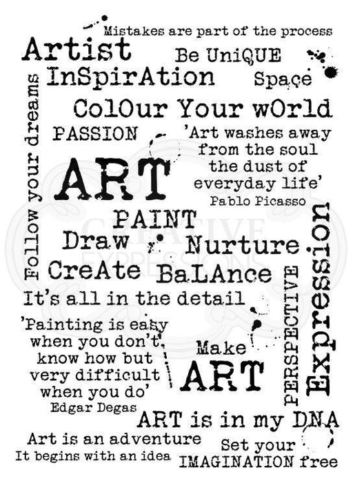 WOODWARE CLEAR STAMPS MAKE ART BACKGROUND - FRS785