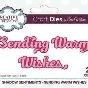 SUE WILSON DIE SHADOWED SENTIMENTS SENDING WARM WISHES - CEDSS014