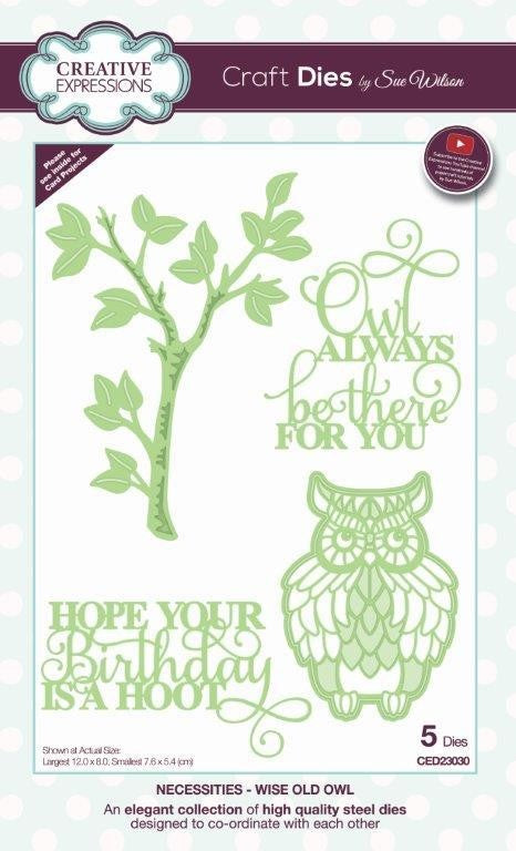 SUE WILSON DIE NECESSITIES COLLECTION WISE OLD OWL - CED23030