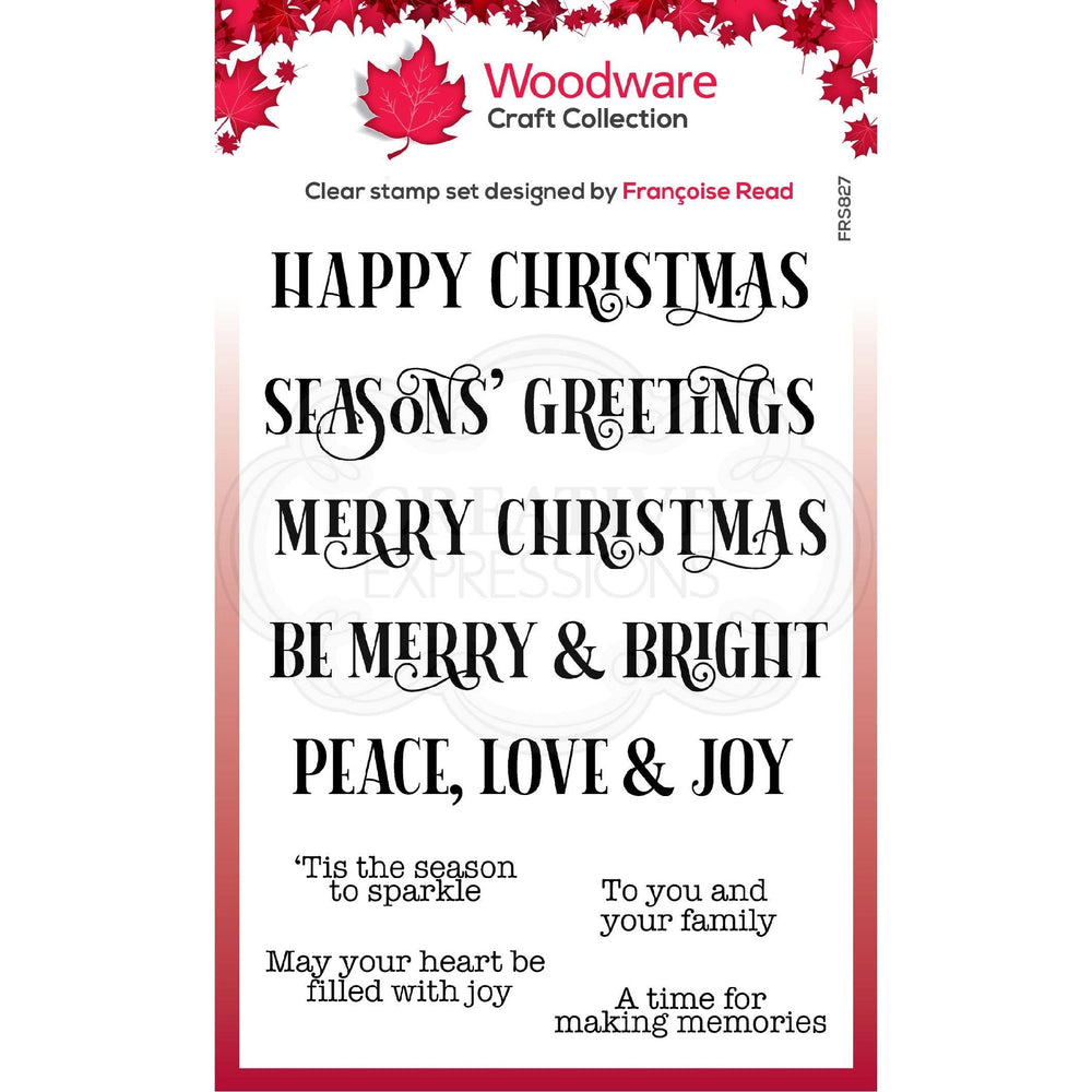 WOODWARE CLEAR STAMPS CHRISTMAS SPARKLES - FRS827