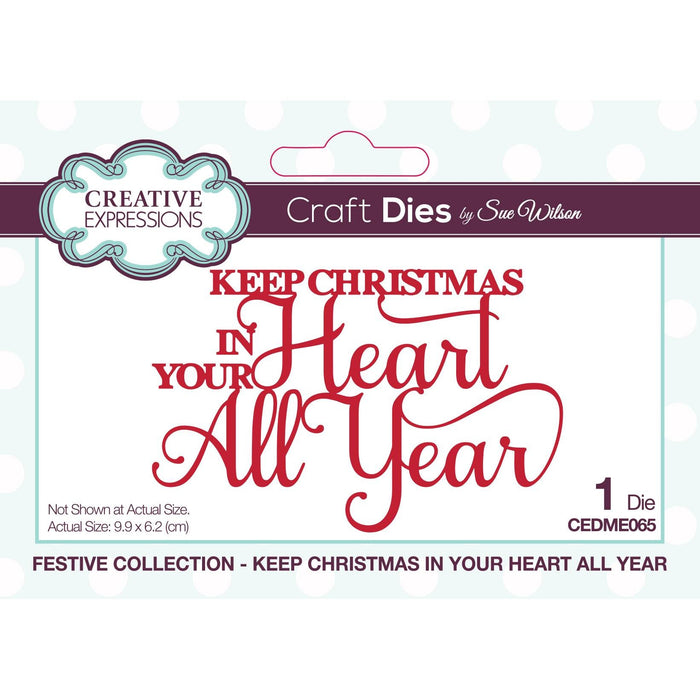 SUE WILSON DIE MINI EXPRESSION COLL KEEP XMAS IN YOUR HEART - CEDME065
