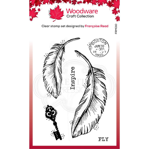 WOODWARE CLEAR STAMPS TWO FEATHERS - FRM010