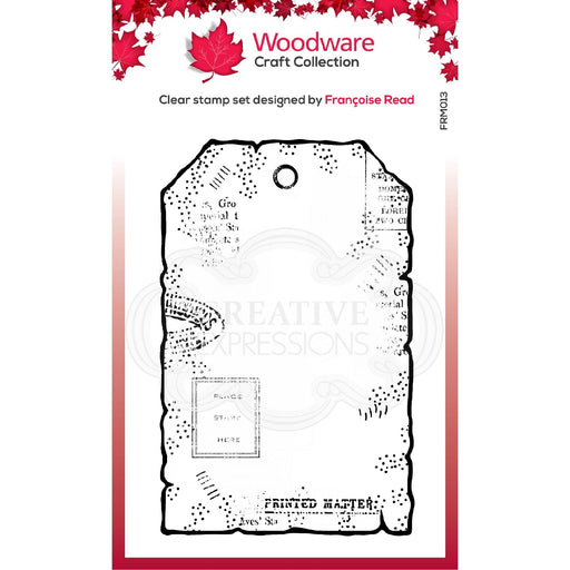 WOODWARE CLEAR STAMPS SMALL PAPER TAG - FRM013