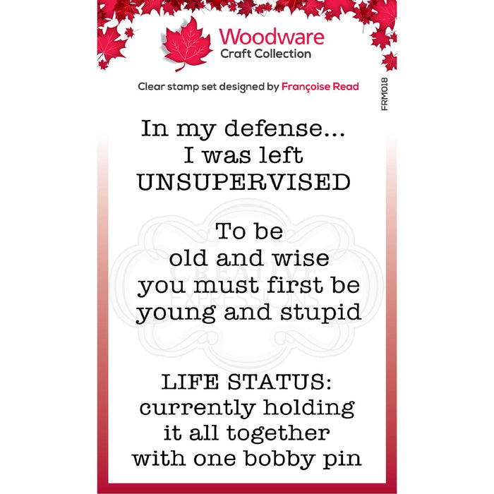 WOODWARE CLEAR STAMPS LIFE STATUS - FRM018