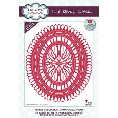 SUE WILSON DIE FESTIVE COLLECTION ORNATE OVAL FRAME - CED3217