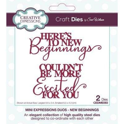 SUE WILSON DIE MINI EXPRESSIONS DUOS NEW BEGININGS - CEDME93